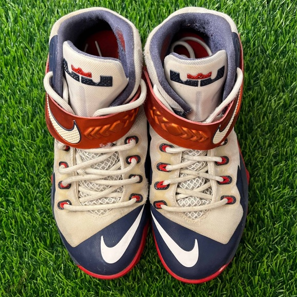 Nike Zoom LeBron Soldier 8 VIII USA Red White Blue - Picture 8 of 10